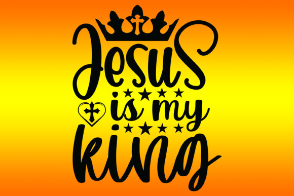 Jesus is My King Black Vector Tshirt: Faith Meets Modern Streetwear