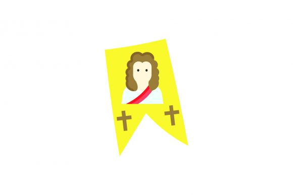 The Meaning of a Flat Icon for Easter: Jesus and the Color Yellow in Modern Design